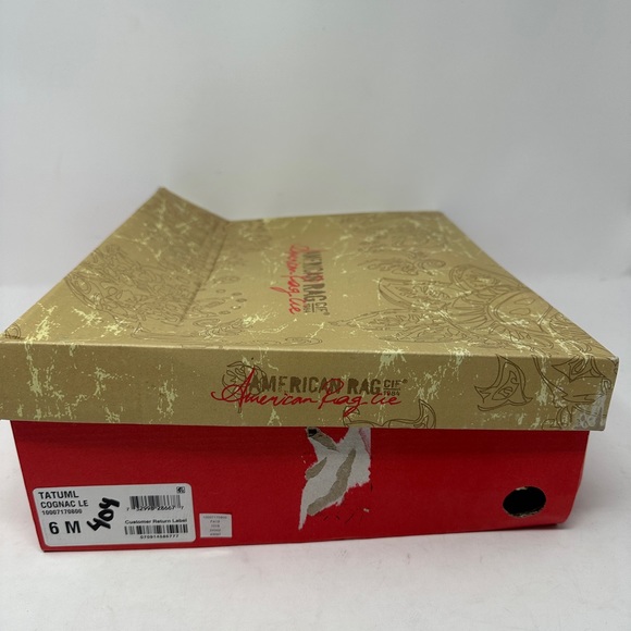 American Rag Womens Tatum Leather Studded Combat Boots, Cognac Leather, Size 6.0 - Picture 9 of 10